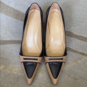 Studio Spiga Black and Brown Point Toe Heel